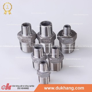 Nối giảm 2 đầu ren ngoài inox - Kép giảm inox 304