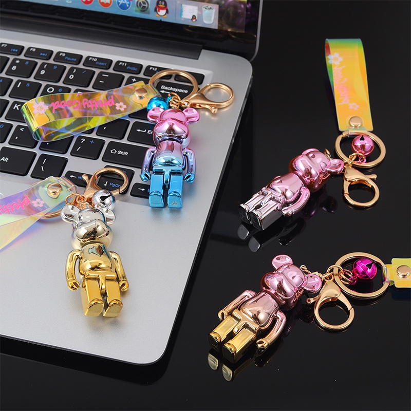 Móc Khóa Hình Gấu Phối Màu Gradient Dễ Thương HKD37