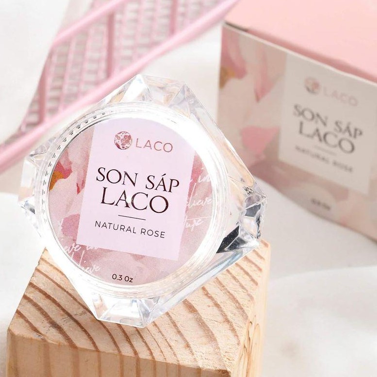 [NEW VERSION] Son sáp dưỡng môi LACO - dưỡng môi hồng mềm mượt - hũ nhỏ xinh 0.3oz