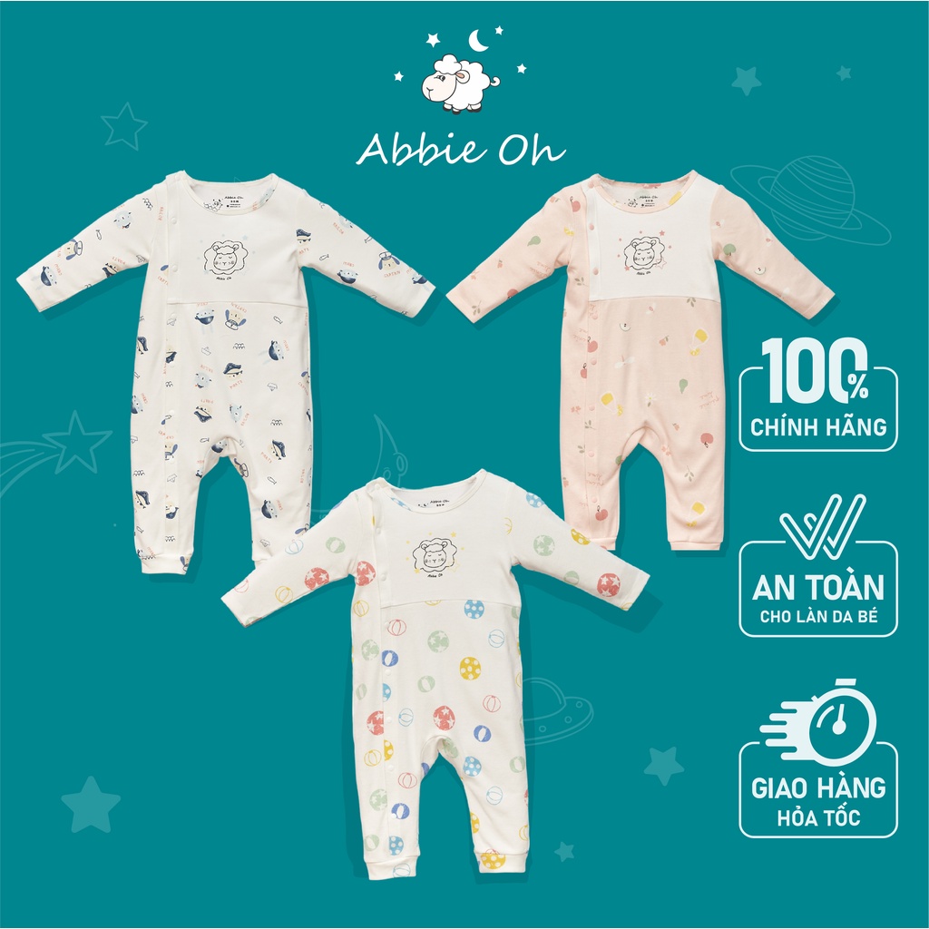 Bộ quần áo bodysuit sơ sinh ABBIEOH dài tay cho bé và bé gái 0-12 tháng BD205 AW20