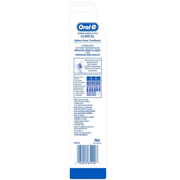 Bàn Chải Pin Oral-B Pro-Health Clinical - Đầu Precision Clean