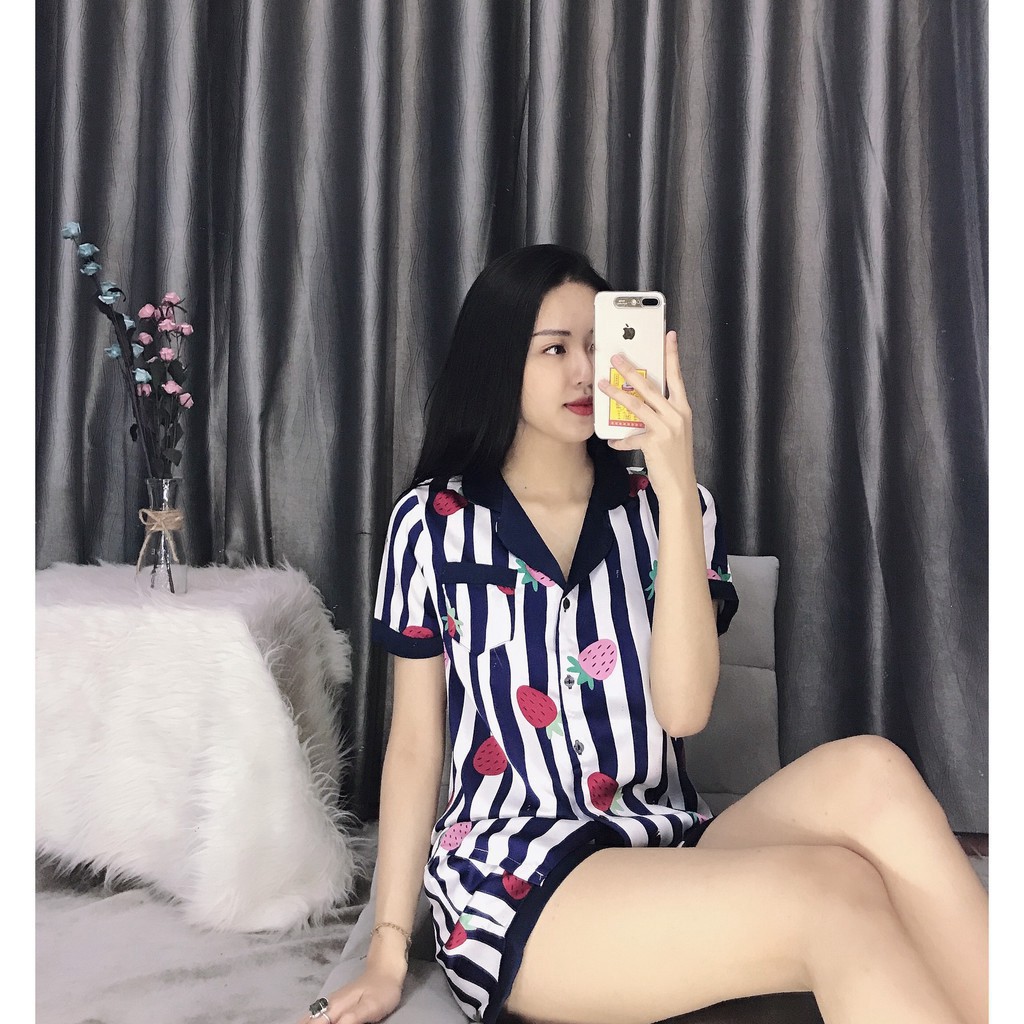 KAKANN SALE Bộ Pijama Đùi Lụa Tơ Non Cao Cấp (Hàng Xuất xịn) 11 2 KAKA | BigBuy360 - bigbuy360.vn