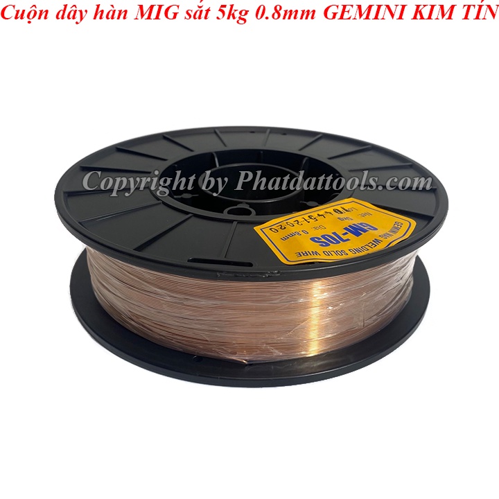 Dây hàn Mig 5kg dùng khí GM-70S Kim Tín - Đường kính 0.8mm - Hàng tốt, Chính Hãng - Chất Lượng Cao