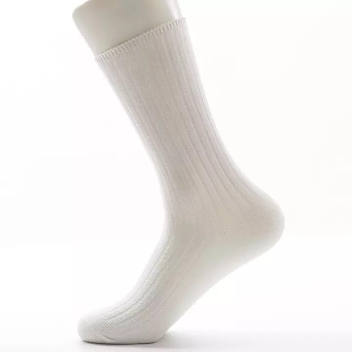 Tất/vớ cổ cao trơn gân thể thao nam nữ hàng VNXK trắng &amp; đen