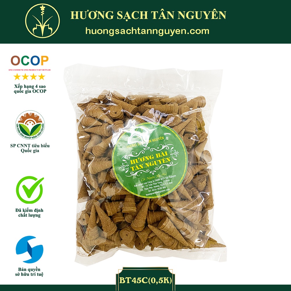 Nhang xông phong thủy Tân Nguyên, nhang bài, nụ xông nhà, thờ cúng, thơm dịu nhẹ dễ chịu, túi 500gr