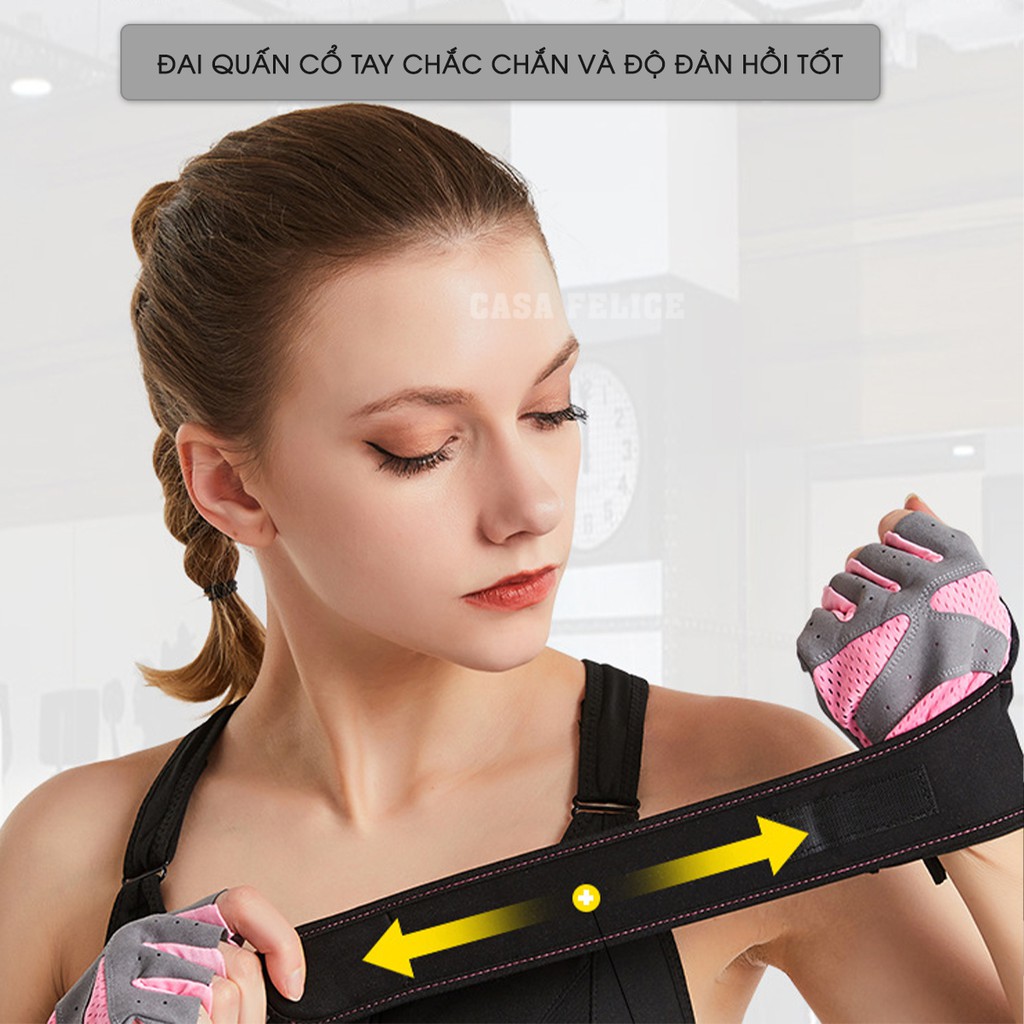 Găng Tay Tập GYM Cao Cấp - Bao Tay Cụt Ngón Thể Thao Cá Tính - Mạnh Mẽ - GTT.02