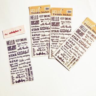 Hình dán chữ cao cấp Golden Sticker Quotes cho sổ planner