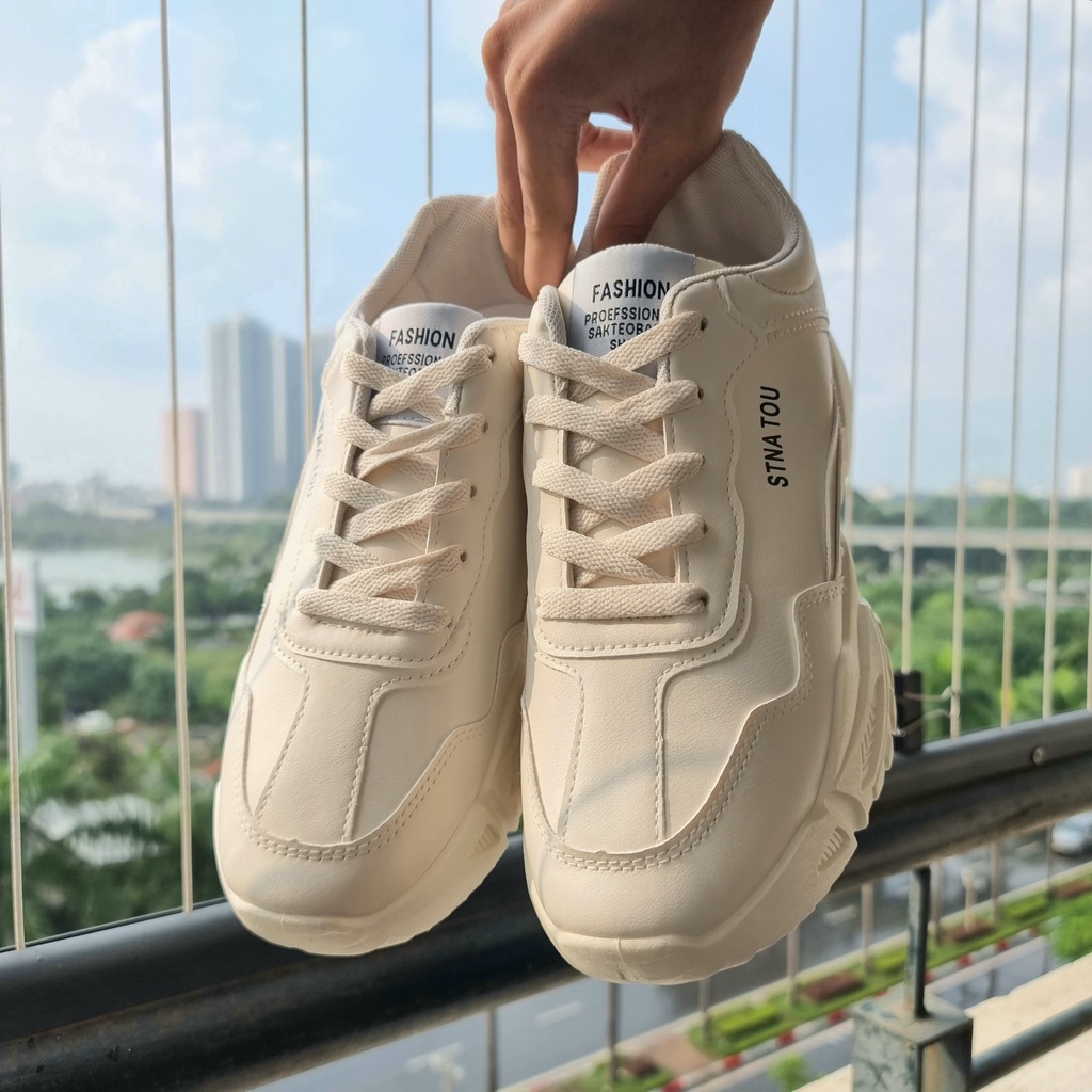 Giày Nam cao 5cm - THỂ THAO, ĐI CHƠI, ĐI LÀM -HT09 Màu be - Full size 39 - 44