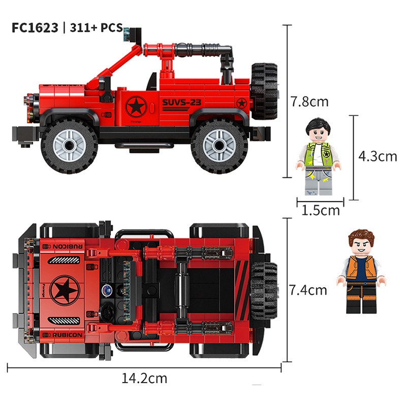 Bộ lắp ráp xe đua đồ chơi xếp hình thông minh cho bé trẻ em 343 chi tiết Gôn đồ chơi