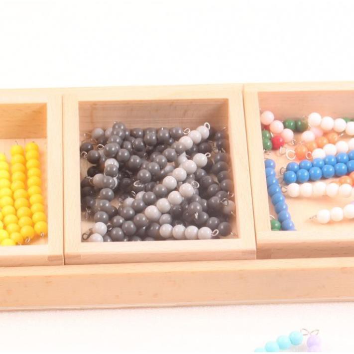 Giáo cụ Montessori - Con rắn trừ bản trường học (Snake game with 4 box)