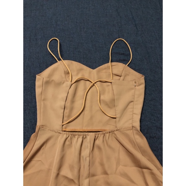 Váy Maxi 2 Dây Màu Be