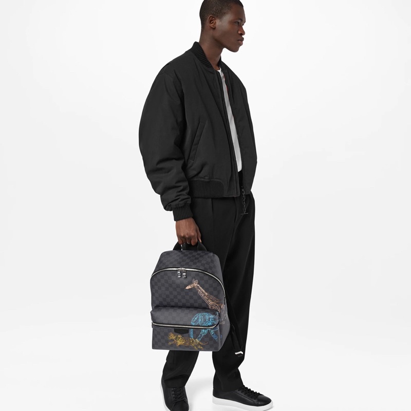 Balo Lv Nam discovery backpack SuperVip da dày nặng tay Size 40 vừa A4 laptop đi học đi làm