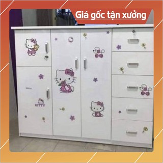 [Chỉ ship HN] Tủ quần áo trẻ em nhựa đài Loan cho bé kích thước 125*145 Freeship