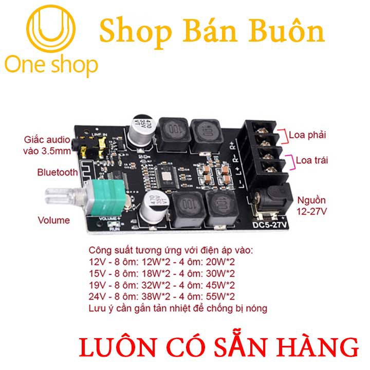 Module Khuếch Đại Âm Thanh Bluetooth 5.0 Hifi 2x50W