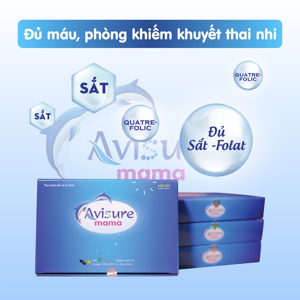 Avisure mama - Bổ sung DHA, EPA, các Vitamin và khoáng chất cần thiết trước và sau sinh - CN320