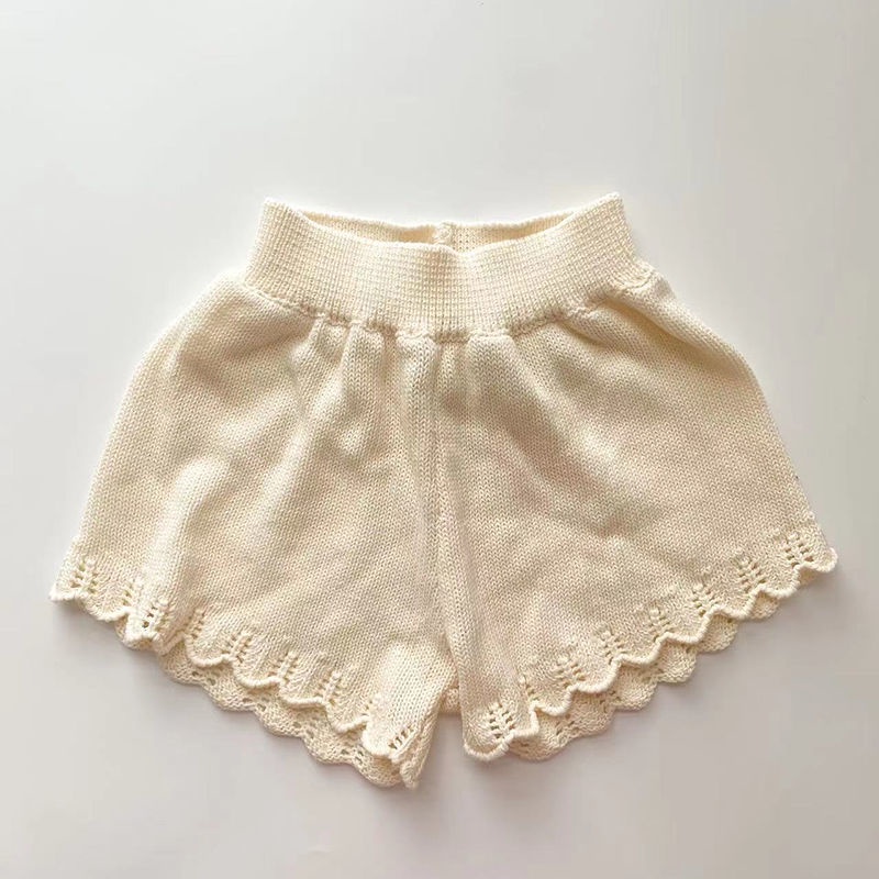 Set Đồ Mùa Hè 48 Giờ Gồm Áo Hai Dây + Quần Ngắn Dệt Kim Phong Cách Mori Hàn Quốc Cho Bé Gái