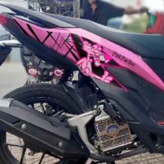 Tem Rời Vario 150 Chú Báo Hồng In Decal Trong Dán Nhiều Màu Xe