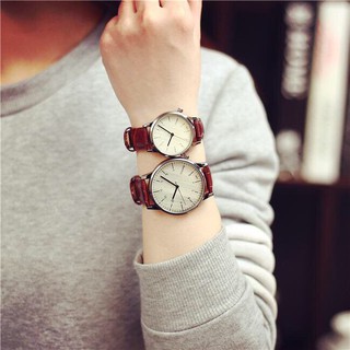 Đồng hồ cặp đôi dây da thời trang Weesky nam 40 nữ 30mm