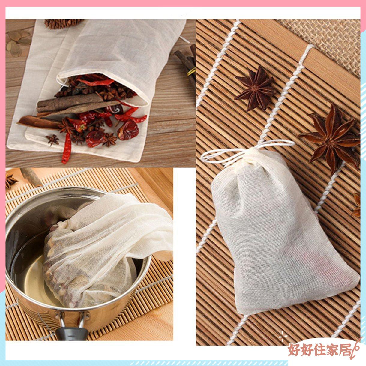 Túi rỗng lọc trà hoặc nước hầm kiểu dây rút tiện dụng