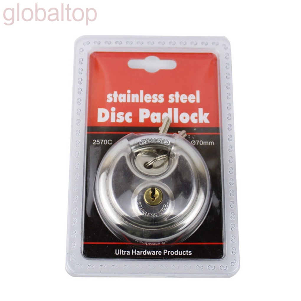 Ổ khóa đĩa tròn lớn chống trộm bằng thép không gỉ dành cho nhà kho/xe đạp/cửa sổ