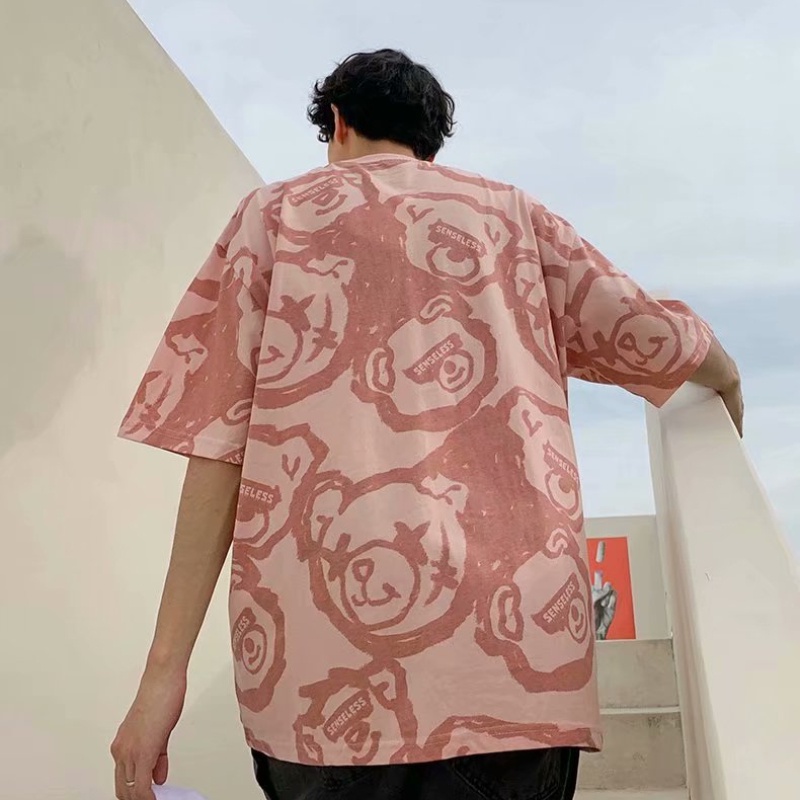 Áo Thun Nam Cổ Tròn Dáng Rộng Tay Lỡ Thời Trang Size M-3XL
