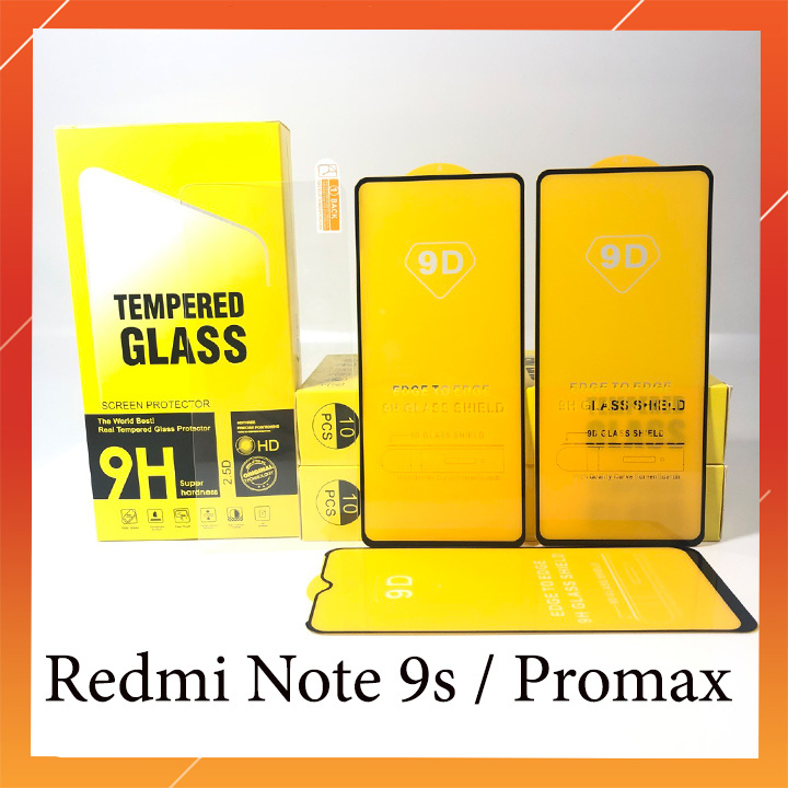 [ Freeship-50k] Kính Cường Lực Xiaomi Redmi Note 9S / Pro / Promax - Kính Trong Suốt / Full Màn Hình- Tặng Kèm Khăn Lau