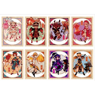 Bộ 8 sticker anime Toilet-bound Jibaku Shounen Hanako-kun (Ác quỷ trong nhà xí) size 5x7 cm