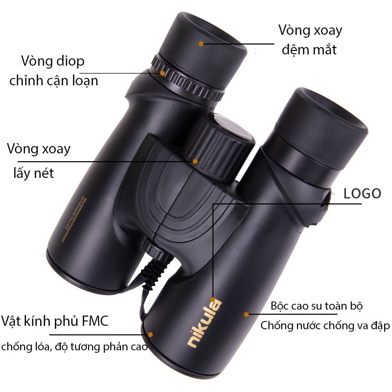 [Mã giảm giá 150K] Ống nhòm Nhật Nikula 10x42 chính hãng - Cao cấp giá rẻ - Nhìn xa 10000m thích hợp đi rừng, du lịch | BigBuy360 - bigbuy360.vn