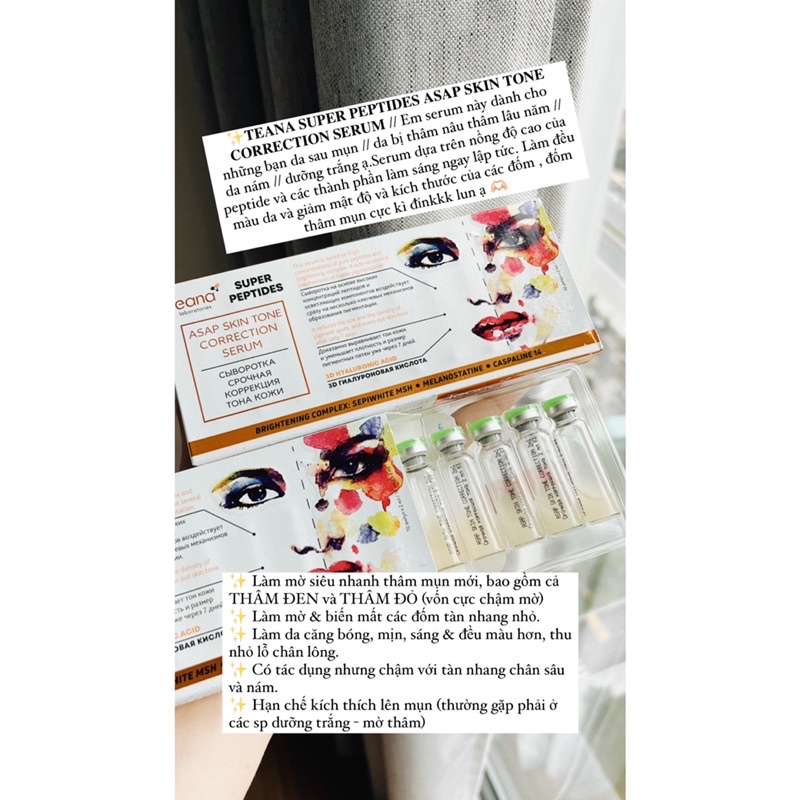 Tinh chất dưỡng giảm thâm Teana Super Petides ASAP SKIN TONE CORRECTION
