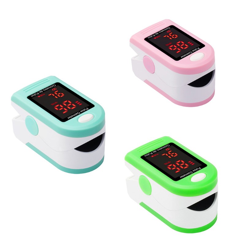 SPMH Fingertip Pulse Oximeter Oxymeter SPO2 PR PI Monitor LED Display with Lanyard