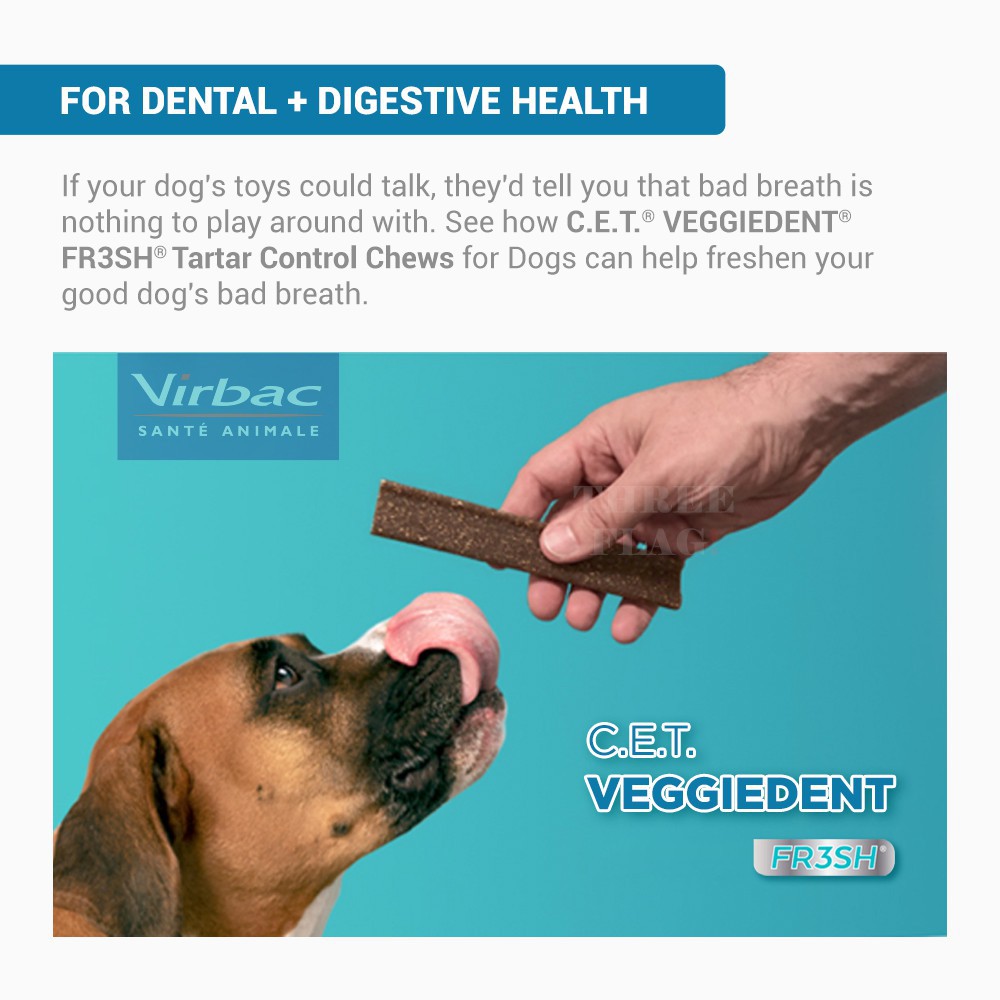 [𝐂𝐎𝐃𝐄𝟏𝟎% 𝐘𝐔𝐏𝐏𝐘𝐓𝐄𝐓] Virbac Veggiedent Thanh nhai hỗ trợ làm sạch răng, thơm miệng 240Gr cho cún 5-10kg