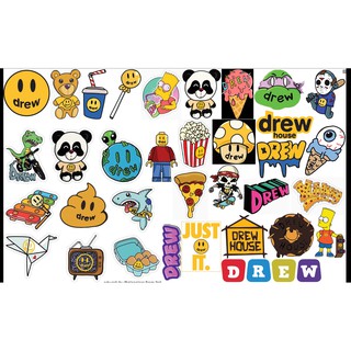 Hình dán Drew house CẮT SẴN dán mũ bảo hiểm, vali, máy tính,xe, tủ lạnh, nhà