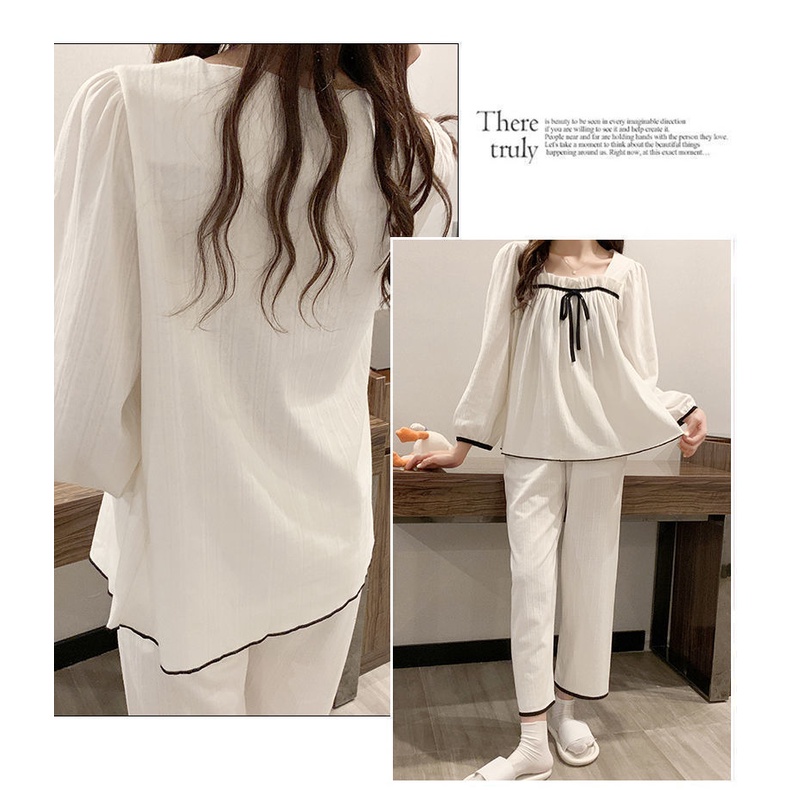 Bộ Đồ Ngủ Tay Dài In Logo Chanel Thời Trang Xuân Thu Xinh Xắn Cho Nữ