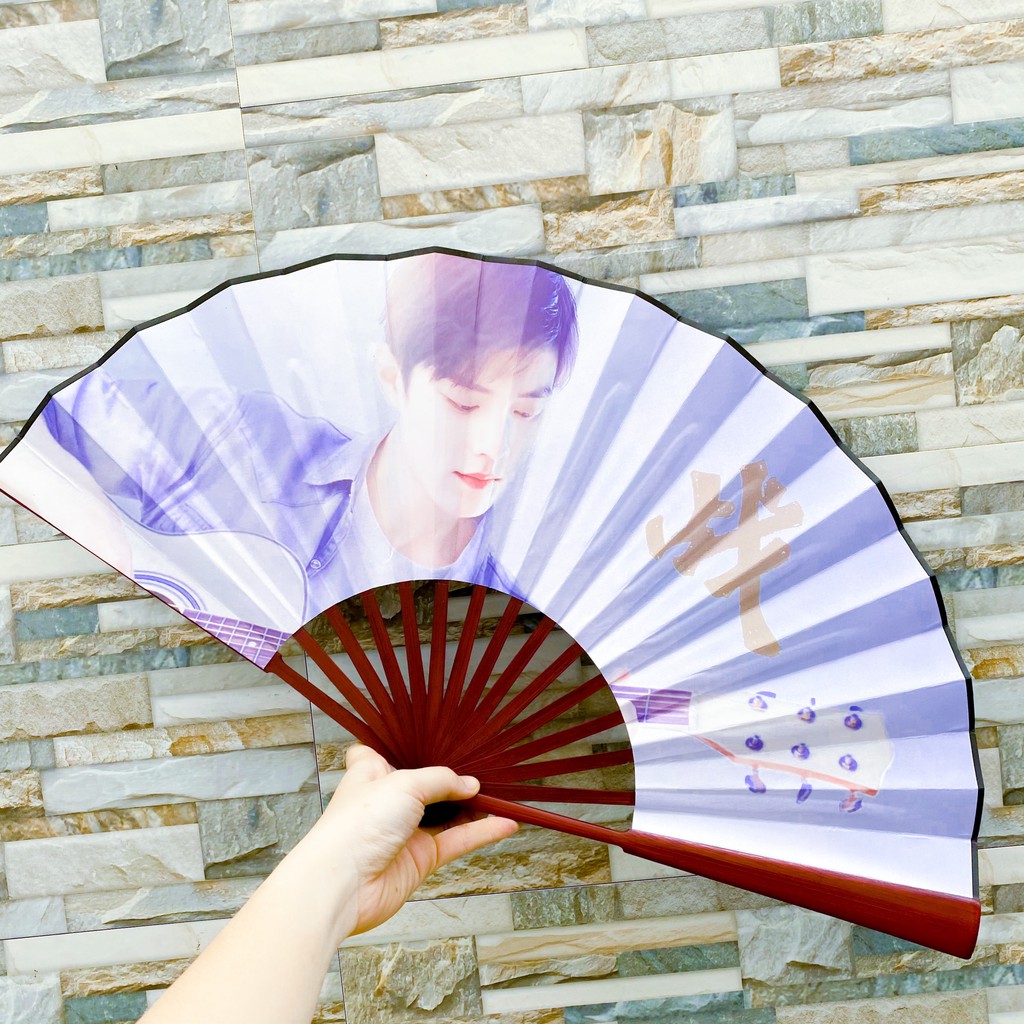 Quạt xếp cầm tay in hình TIÊU CHIẾN idol thần tượng hoa ngữ trần tình lệnh xinh xắn