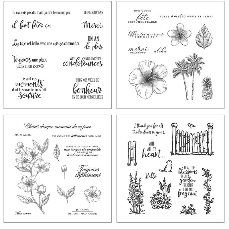 Con Dấu Silicone Trong Suốt Hình Chữ Cái Tiếng Anh Trang Trí Scrapbook