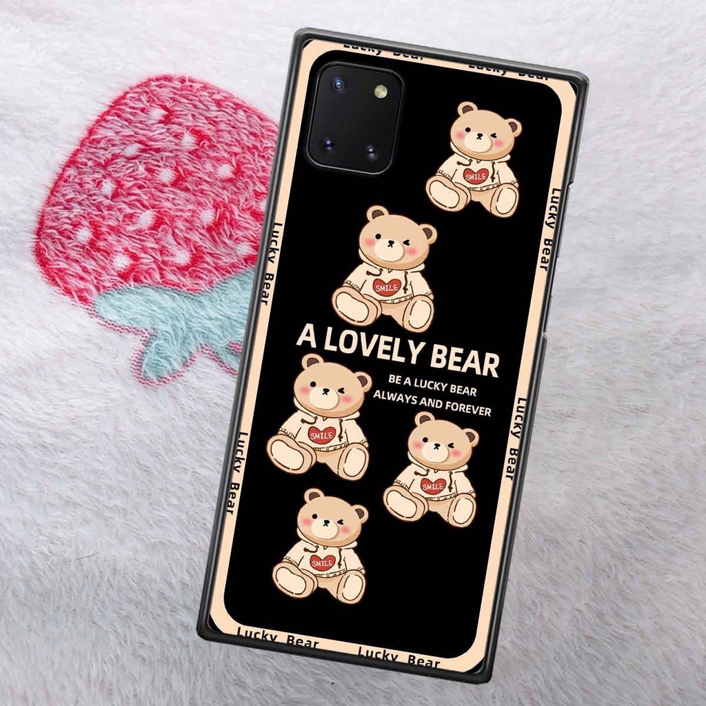 Ốp Samsung Note 10 Lite bear brick, gấu đáng yêu, dễ thương