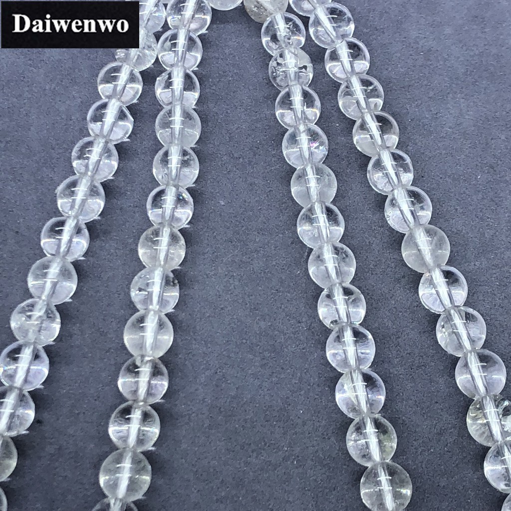 Set Đá Thủy Tinh Màu Trắng Tự Nhiên Kích Cỡ 2A Và 5A 4-12mm Dùng Làm Trang Sức Thủ Công