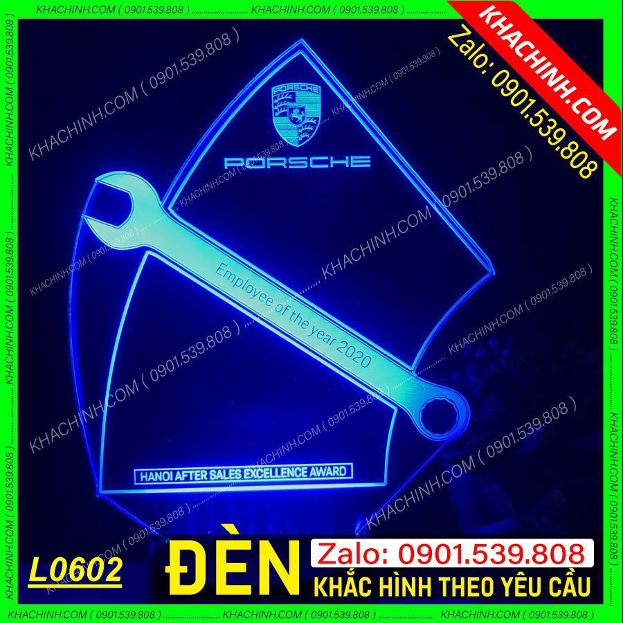 Đèn khắc laser Logo Doanh Nghiệp ( L0602 -V) - Thiết kế & khắc hình theo yêu cầu - Quà tặng Tình Yêu , …