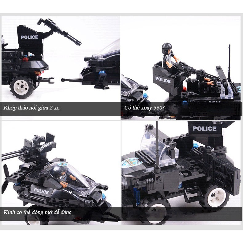 Đồ Chơi Lắp Ghép Xếp Hình Biệt Đội SWAT C0530 Với 448 Chi Tiết