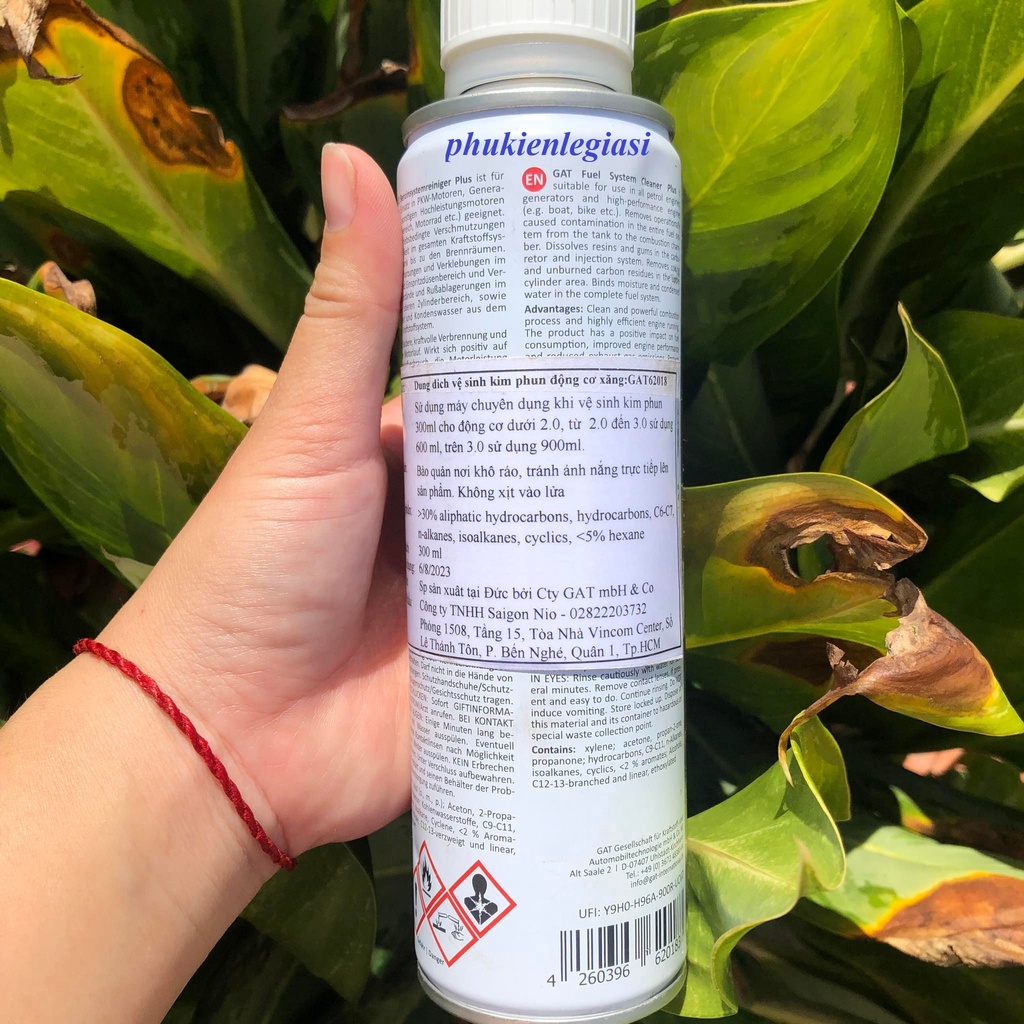 Súc Béc Xăng GAT Fuel System Cleaner Plus 300ml cho xe Oto nhập khẩu Đức