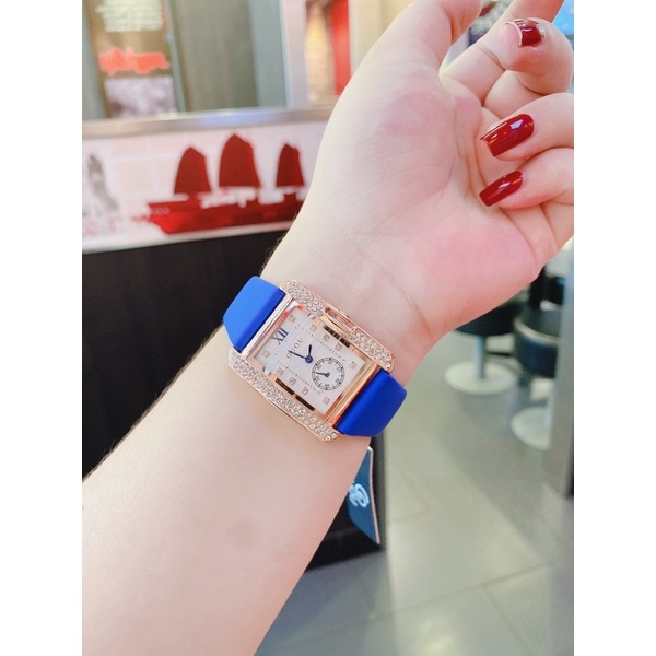 Đồng hồ nữ g.u.o.u quai silicol thông minh , mặt viền đá sang trọng, hình ảnh video tự chụp | BigBuy360 - bigbuy360.vn