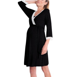 Đầm ngủ phối ren cho bà bầu