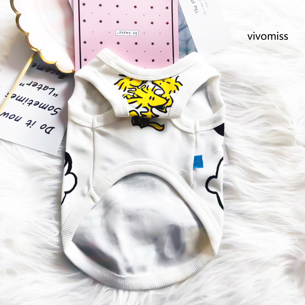 Áo Thun Cộc Tay In Hình Chú Chó Đáng Yêu Cho Thú Cưng