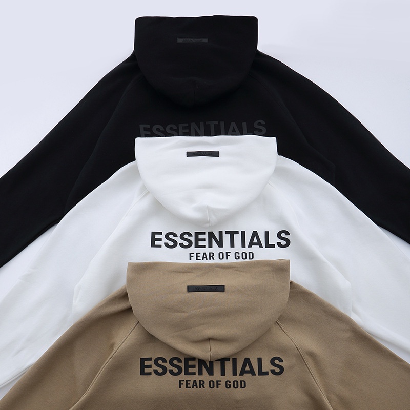 [Best Quality] Áo Hoodie Essentials Silicon Logo SS2021, Hoodie FOG chất liệu Cotton, 4 màu Đen, Xám, Tan, Kem BapeVN.