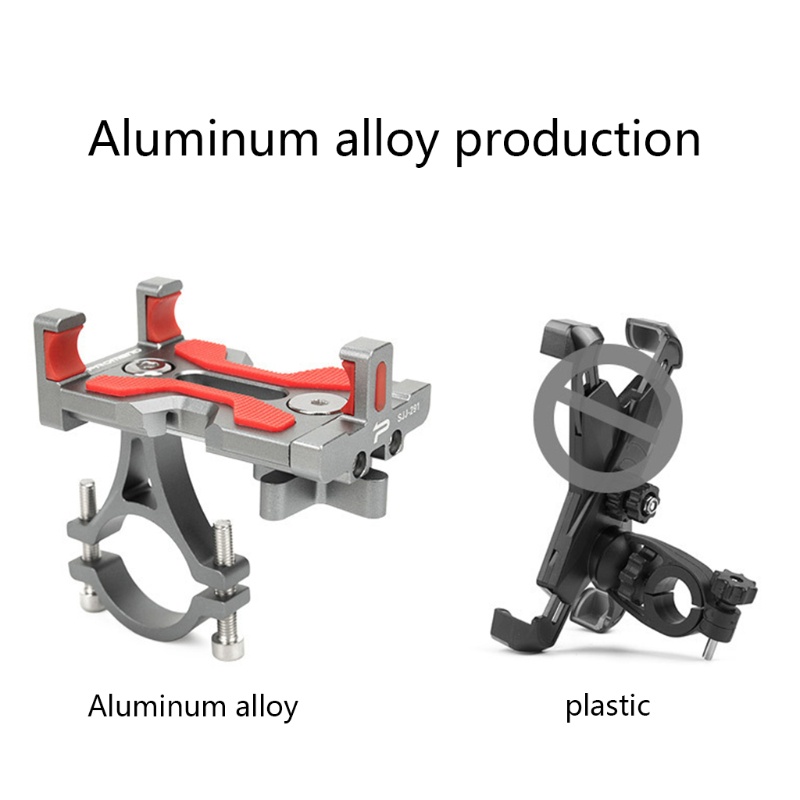 QQ Giá Đỡ Điện Thoại Bằng Hợp Kim Nhôm Xoay 360 Độ Cho Xe Đạp Leo Núi