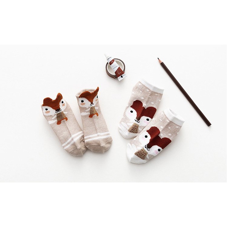 Set 5 đôi tất lưới, vớ, socks tất cổ ngắn 5D cho bé ngộ nghĩnh, đáng yêu, cute