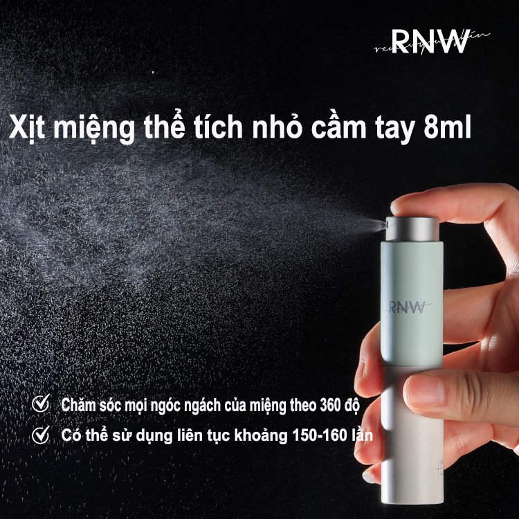 Bình xịt thơm miệng Rnw lâu phai thoáng khí tươi mát và nhỏ gọn dành cho nam và nữ
