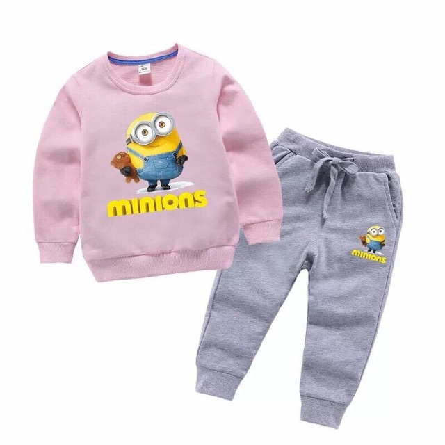 Bộ đồ thu đông in hình Minion cho bé NTD180-8570 (có bảng size ở hình cuối) BabySunny shop