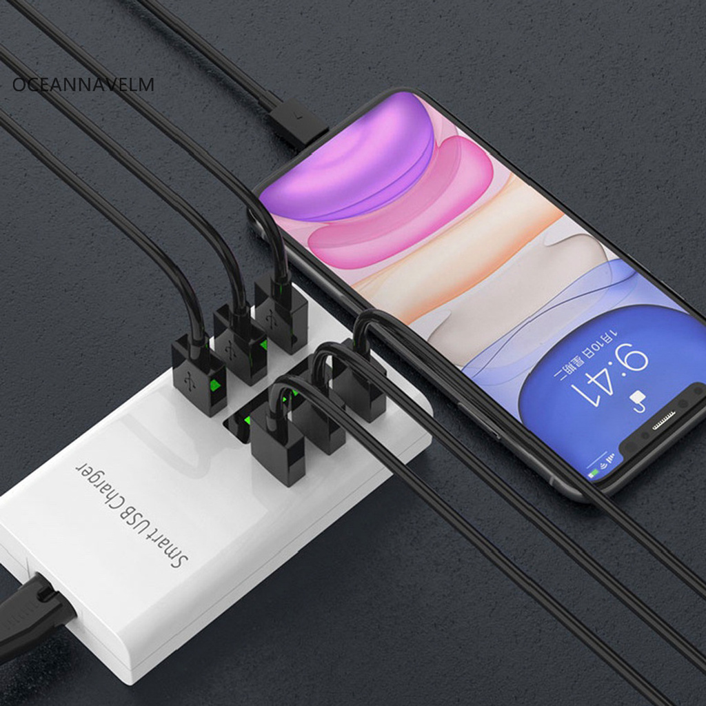 Bộ Sạc Để Bàn 6 Cổng Usb Đa Năng Chống Ăn Mòn Cho Android