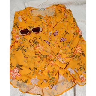 Áo sơ mi vàng vintage
